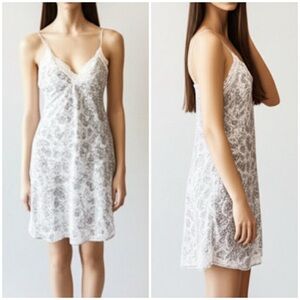 Vintage Carole‎ Hochman New York Black and White Intimates Night Slip Dress